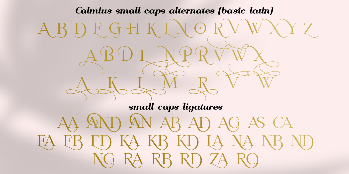 Example font Calmius #4